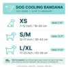 Ice Band - Kølebandana til Hund - Aqua - XS - Kølende Halsbånd til Varme Dage - Billede 3