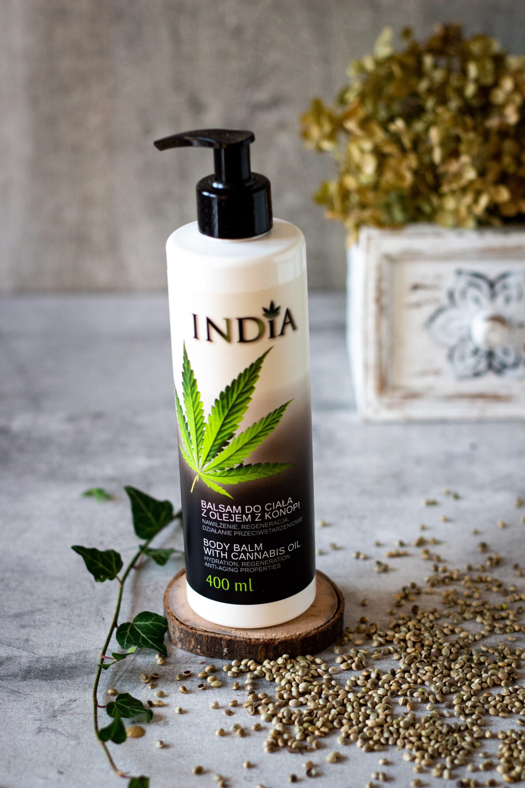 India Body lotion med Hampe olie